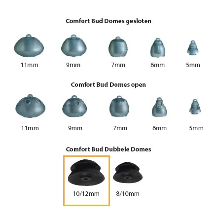 Comfort Bud Double Dome - 10/12 mm