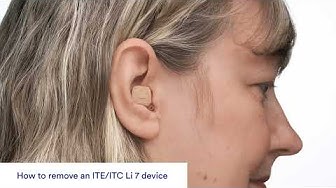 Audio Service ITE LI G7 hoortoestellen uit het oor verwijderen