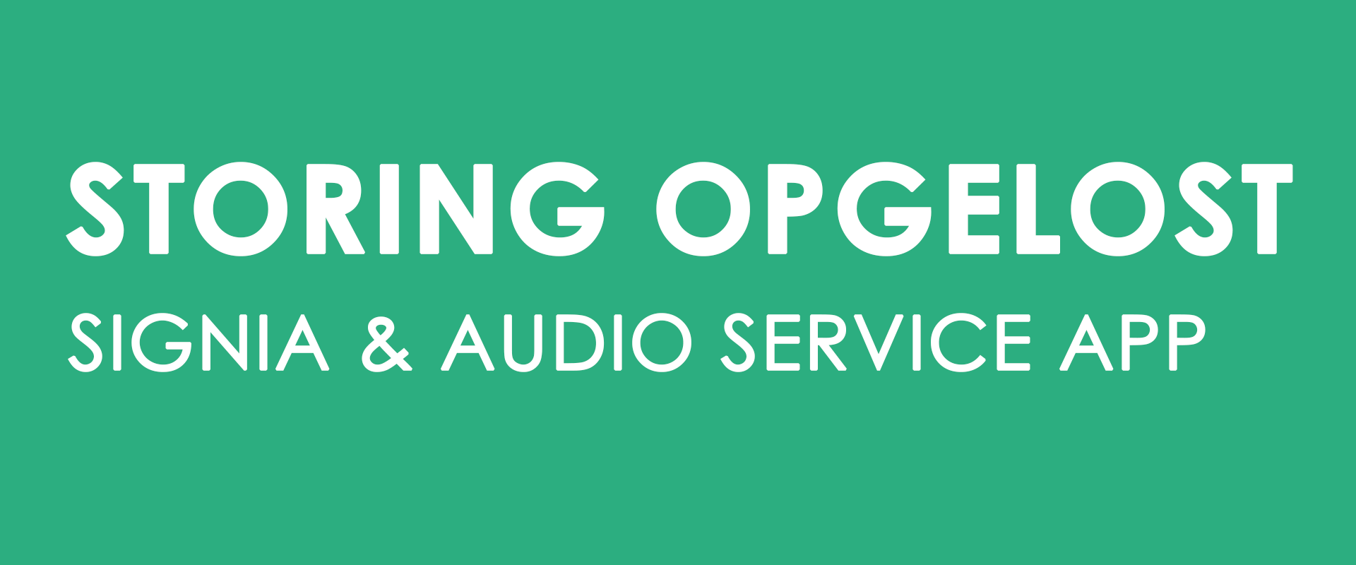 Storing opgelost: Signia en Audio Service App